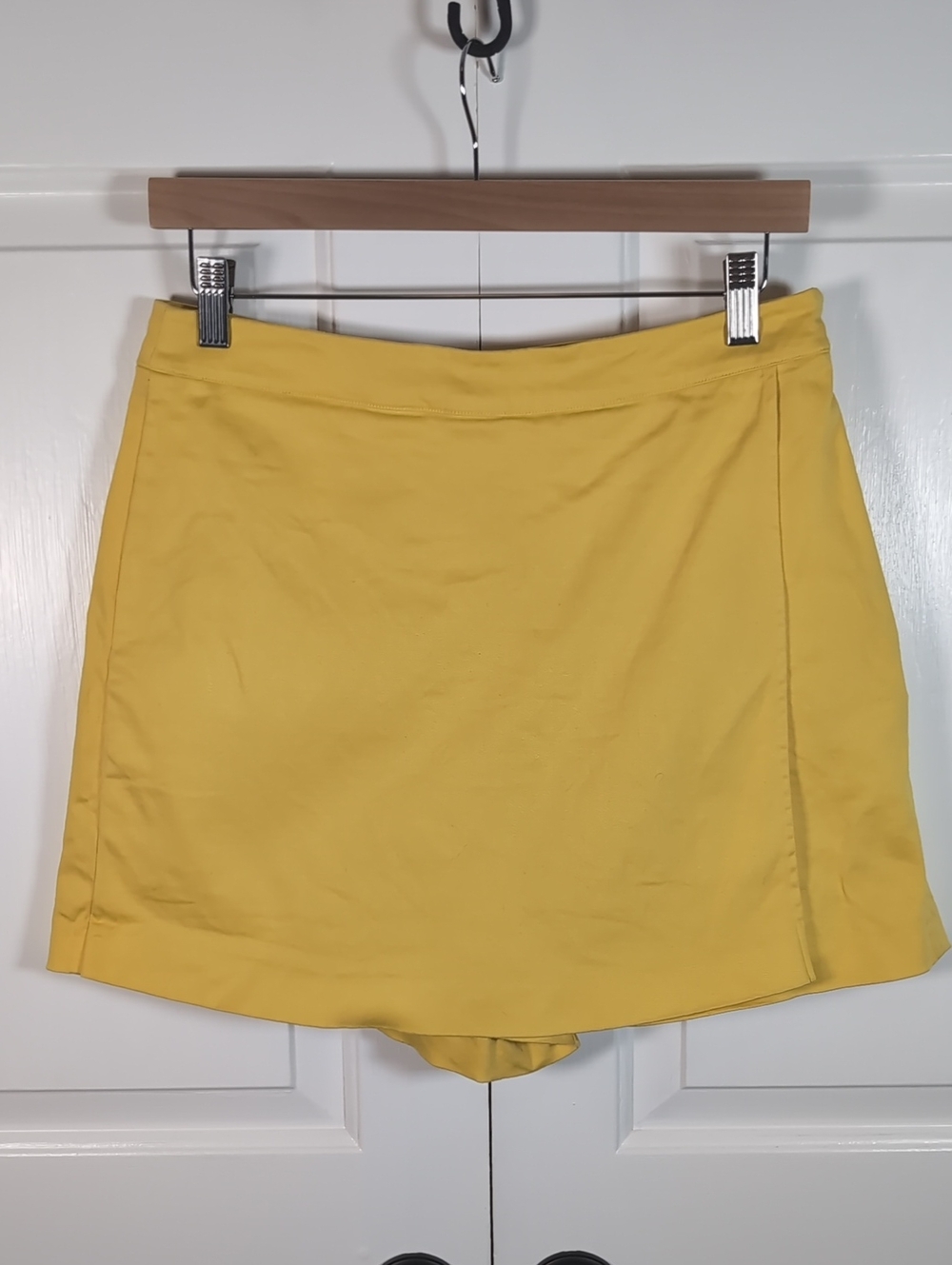 Vintage Boston Proper Mustard Yellow Wrap Mini Skort High Waisted Golf Tennis